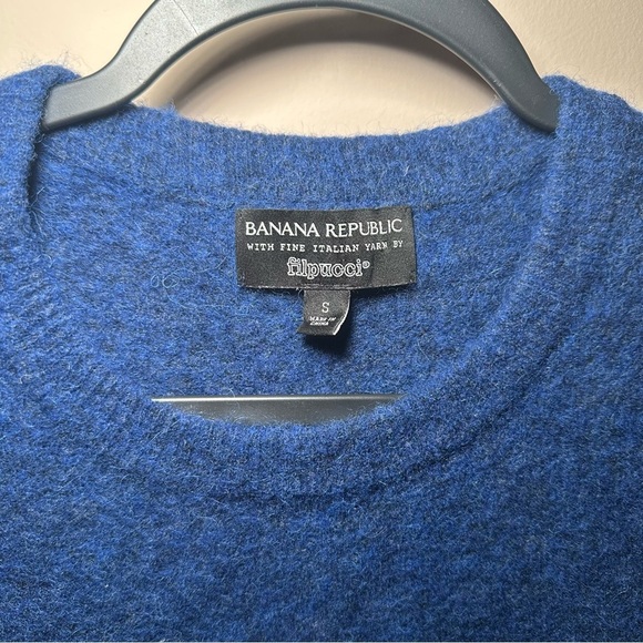 Banana Republic Filpucci Wool Alpaca Blend Sweater Small Blue - Picture 6 of 10
